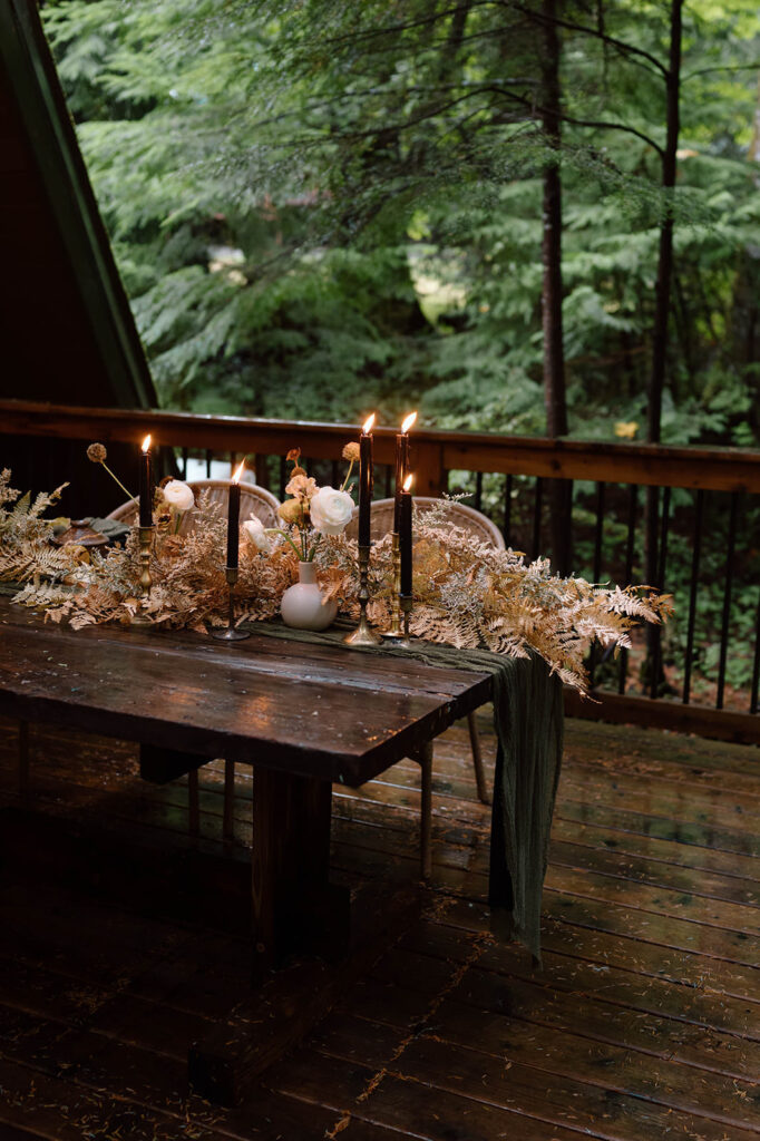 A moody, Oregon tablescape.