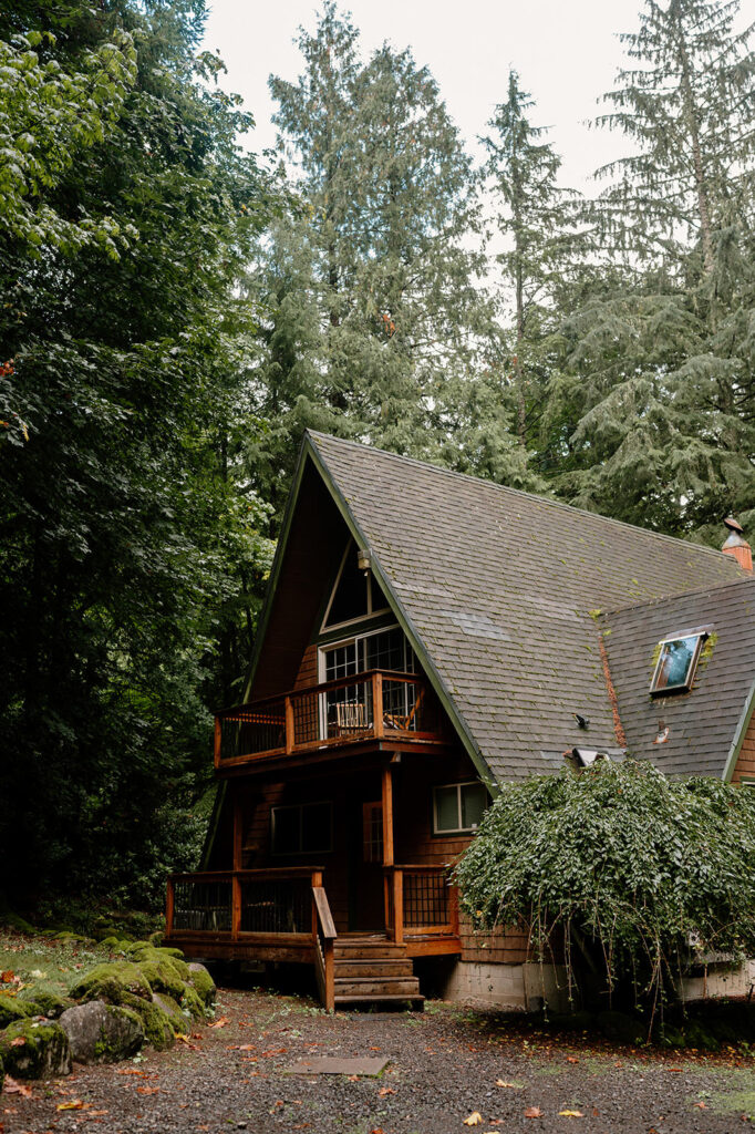 An A-Frame cabin in Oregon.