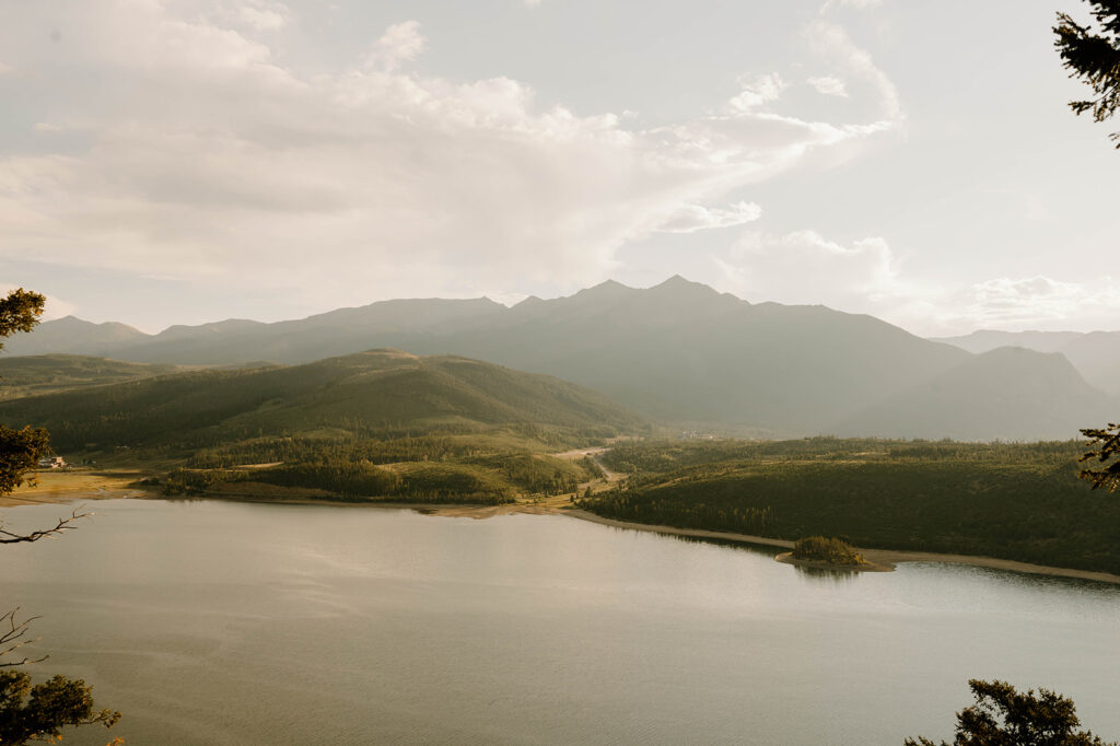 Dillion Reservoir from Sapphire Point Overlook near Breckenridge, Colorado. 